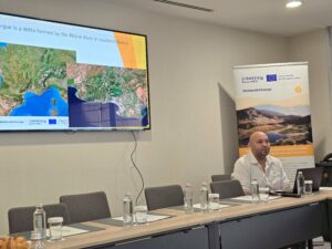 Anis Guelmani speaks at the Wetland4Change's partners' meeting in Sofia, March 2024