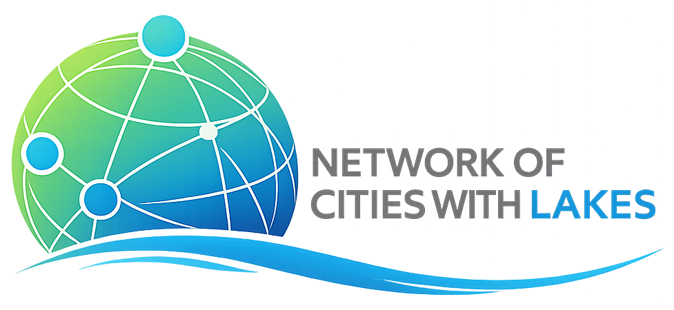 logo networks of cities with lakes