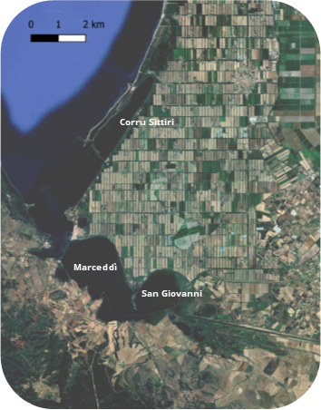 Marceddì Satelite map