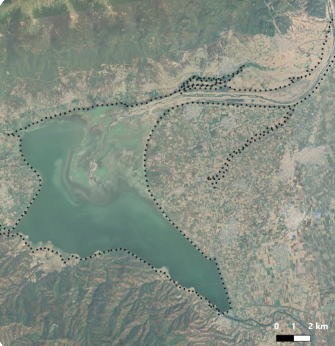 Kerkini Lake-satelite